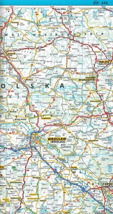 Niemcy, Europa. Atlas samochodowy Grosse wydawnictwa ADAC. Europa - przykładowy arkusz 1