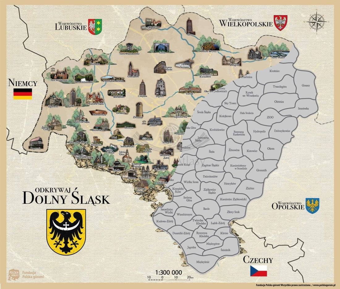 Odkrywaj Dolny Śląsk. Mapa zdrapka - wersja srebrna