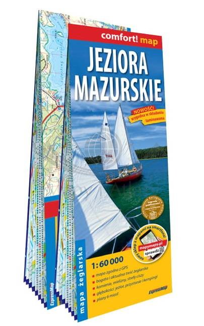 Jeziora Mazurskie. Laminowana mapa żeglarska wydawnictwa ExpressMap. Okładka 2
