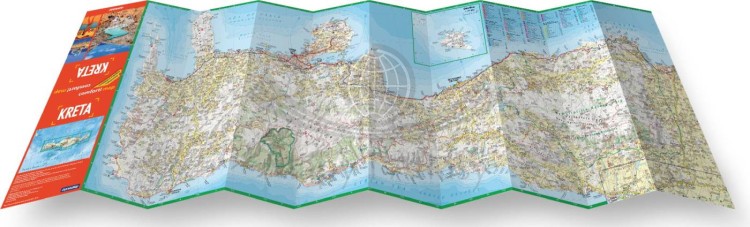 Kreta. Przewodnik light + laminowana mapa wydawnictwa ExpressMap. Rozłożona mapa