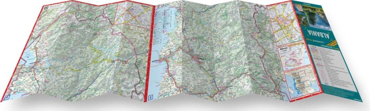 Albania. Przewodnik light + laminowana mapa wydawnictwa ExpressMap. Rozłożona mapa
