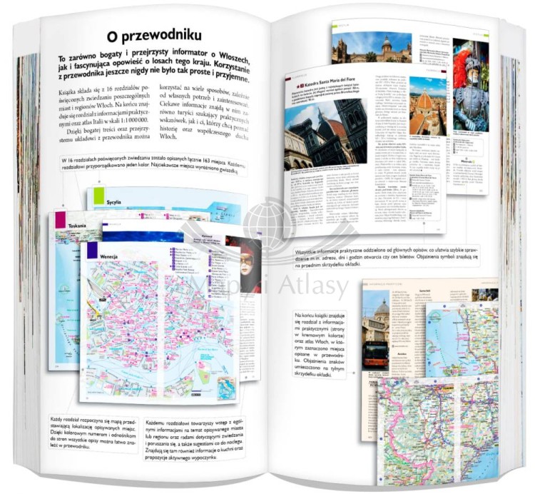 Włochy 3 w 1. Przewodnik, atlas i laminowana mapa samochodowo-turystyczna wydawnictwa ExpressMap. Informacje o przewodniku