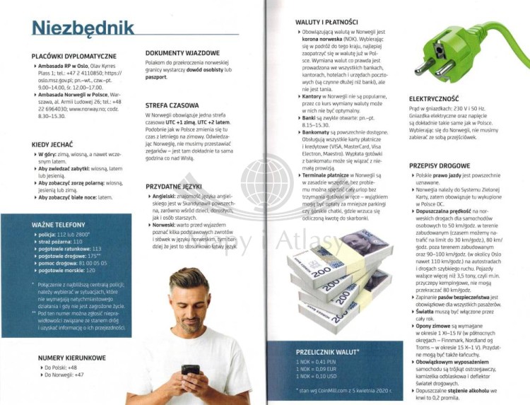 Norwegia. Przewodnik travel&style wydawnictwa Bezdroża. Przykładowe strony 1