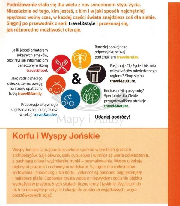 Korfu i Wysypy Jońskie. Przewodnik travel&style wydawnictwa Bezdroża. Okładka tył