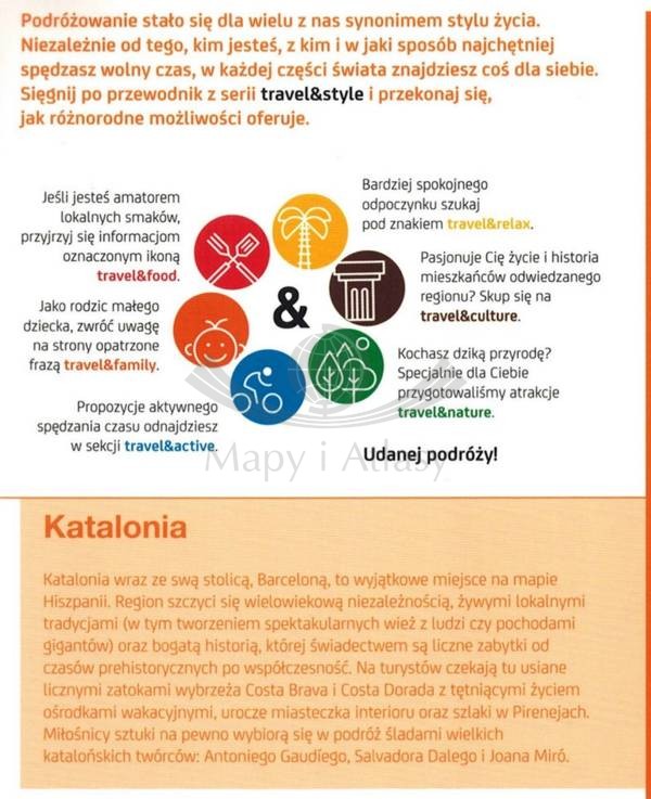 Katalonia. Przewodnik travel&style wydawnictwa Bezdroża. Okładka tył