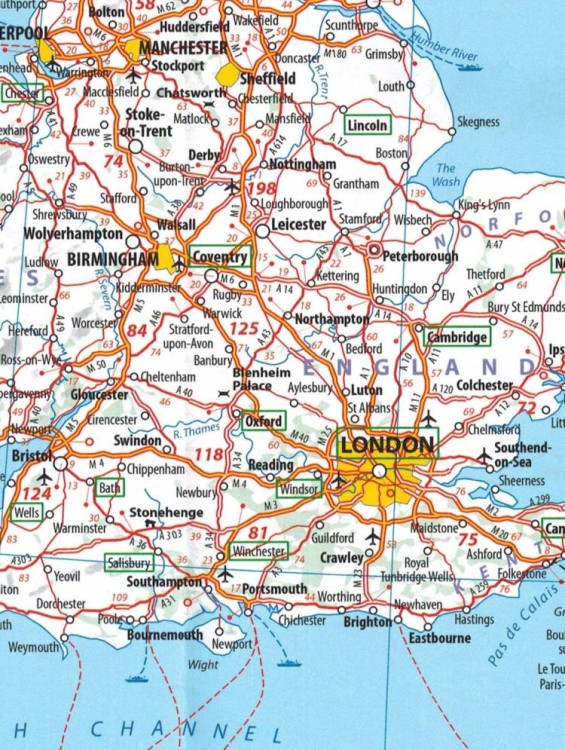 Europa. Mapa samochodowa 705 wydawnictwa Michelin. Fragment 1