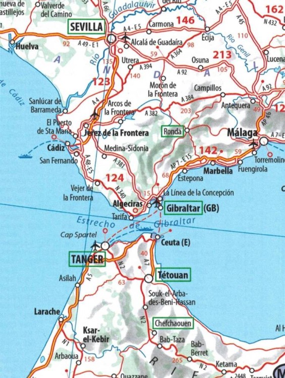 Europa. Mapa samochodowa 705 wydawnictwa Michelin. Fragment 3