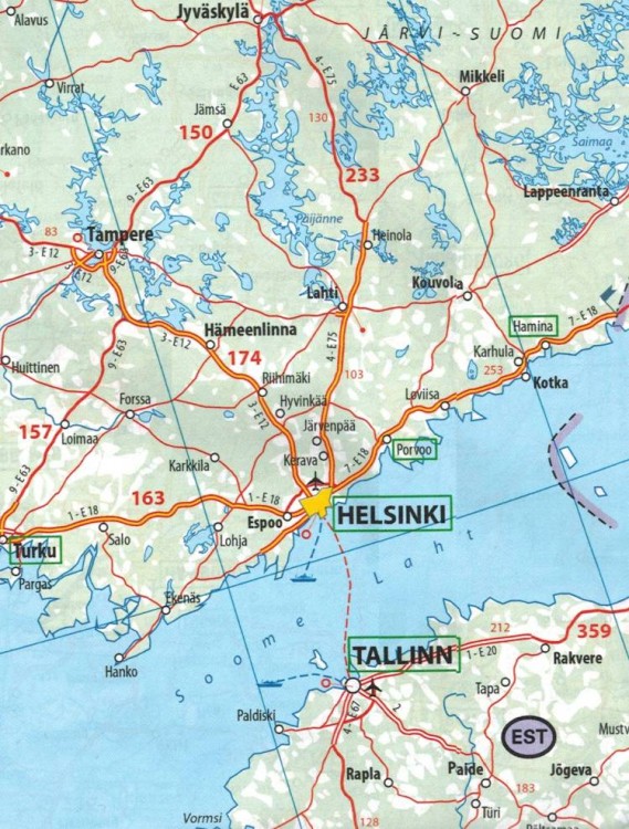 Europa. Mapa samochodowa 705 wydawnictwa Michelin. Fragment 4