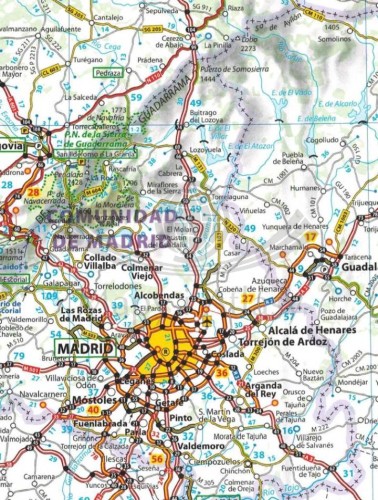 Hiszpania i Portugalia. Mapa samochodowa 734 wydawnictwa Michelin. Fragment 1