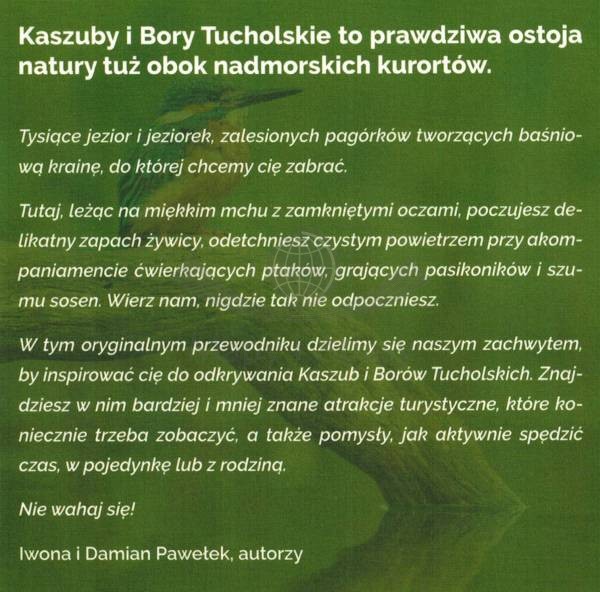 Bucket list Kaszuby i Bory Tucholskie. 100 nieoczywistych miejsc i doświadczeń. Album wydawnictwa Pascal. Okładka tył