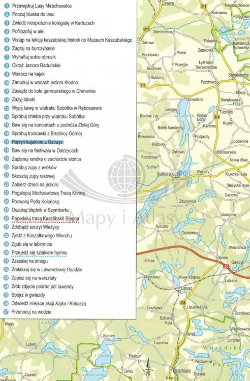 Bucket list Kaszuby i Bory Tucholskie. 100 nieoczywistych miejsc i doświadczeń. Album wydawnictwa Pascal. Przykładowa strona 1