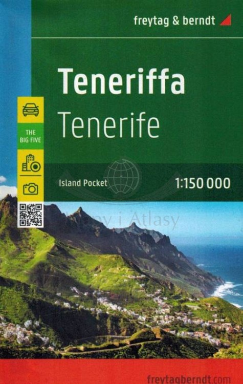 Teneryfa 1:150 000. Wodoodporna mapa samochodowo-turystyczna wydawnictwa Freytag & Berndt. Okładka