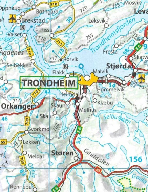 Norwegia. Mapa samochodowa 752 wydawnictwa Michelin. Fragment 2