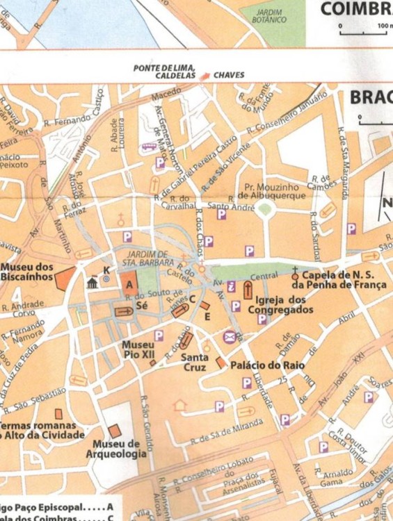 Portugalia i Madera. Mapa samochodowa 733 wydawnictwa Michelin. Fragment 4