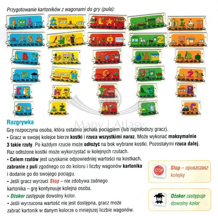 Wesoły pociąg 2w1. Gra i puzzle - alfabet. Zasady gry 2