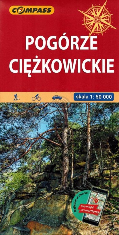 Pogórze Ciężkowickie 1:50 000. Mapa turystyczna wydawnictwa Compass. Okładka