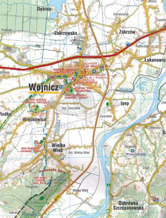 Pogórze Ciężkowickie 1:50 000. Mapa turystyczna wydawnictwa Compass. Fragment 1