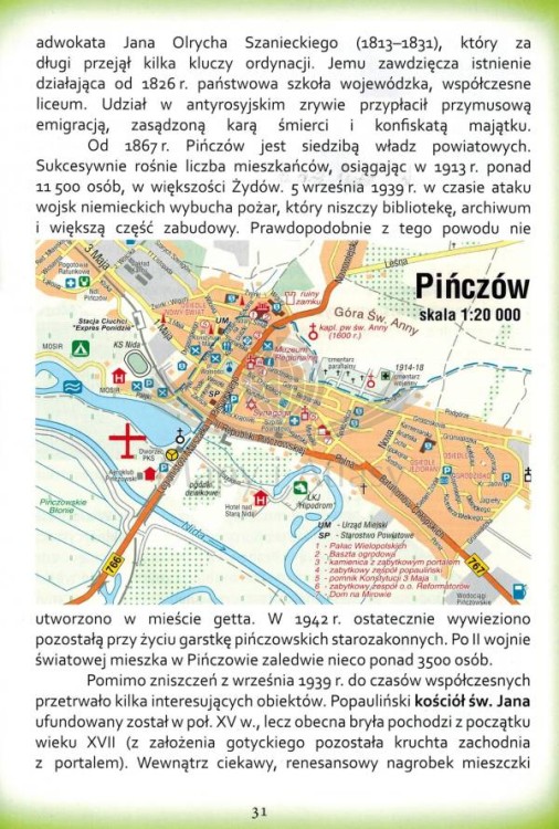 Ponidzie. Przewodnik po atrakcjach wydawnictwa FotoVoyage. Przykładowa strona