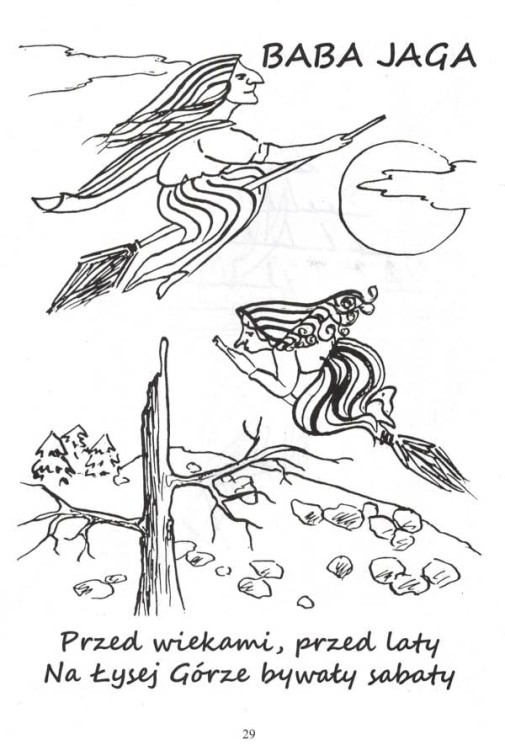 Świętokrzyskie. Kolorowanka - rymowanka dla dzieci wydawnictwa FotoVoyage. Przykładowa kolorowanka 2