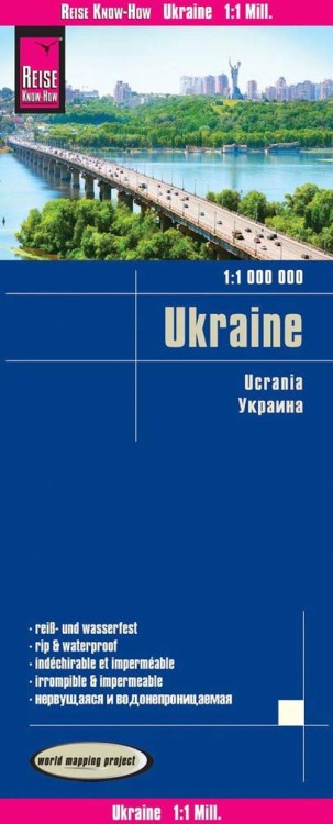 Ukraina 1:100 000. Wodoodporna mapa samochodowa wydawnictwa Reise Know-How. Okładka