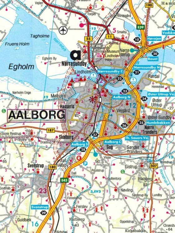 Dania Północna i Południowa 1:150 000. Mapa samochodowa wydawnictwa Freytag & Berndt. Dania Północna - fragment 2