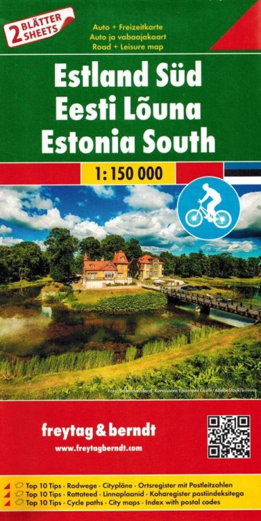 Estonia Północna i Południowa 1:150 000. Mapa samochodowa wydawnictwa Freytag & Berndt. Okładka Estonii Południowej