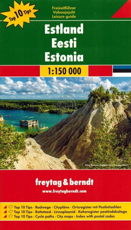 Estonia Północna i Południowa 1:150 000. Mapa samochodowa wydawnictwa Freytag & Berndt. Przewodnik