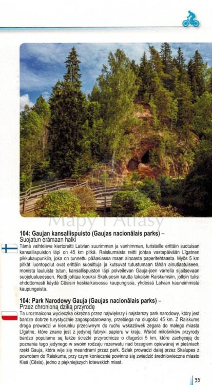 Łotwa Wschodnia i Zachodnia 1.150 000. Mapa samochodowa wydawnictwa Freytag & Berndt. Przewodnik - przykładowa strona 1