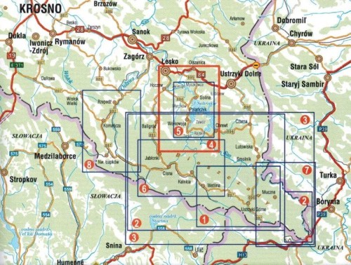 Jezioro Solińskie 1:25 000. Wodoodporna mapa turystyczna wydawnictwa Galileos. Zasięg