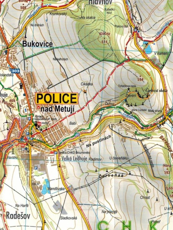 Góry Stołowe 1:30 000. Laminowana mapa turystyczna wydawnictwa Galileos. Fragment 1