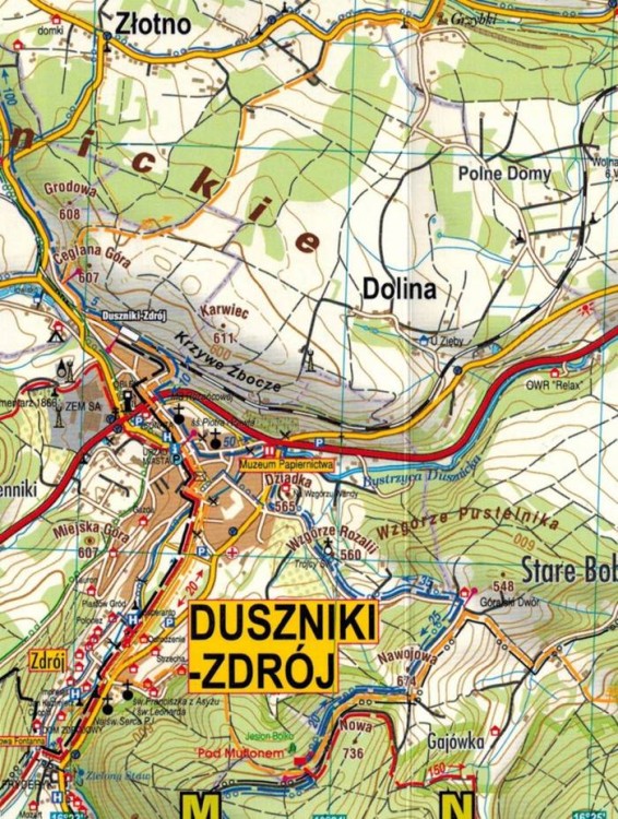 Góry Stołowe 1:30 000. Laminowana mapa turystyczna wydawnictwa Galileos. Fragment 4