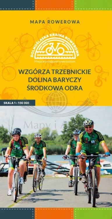 Wzgórza Trzebnickie, Dolina Baryczy, Środkowa Odra. Mapa turystyczna dla rowerzystów wydawnictwa Galileos. Okładka