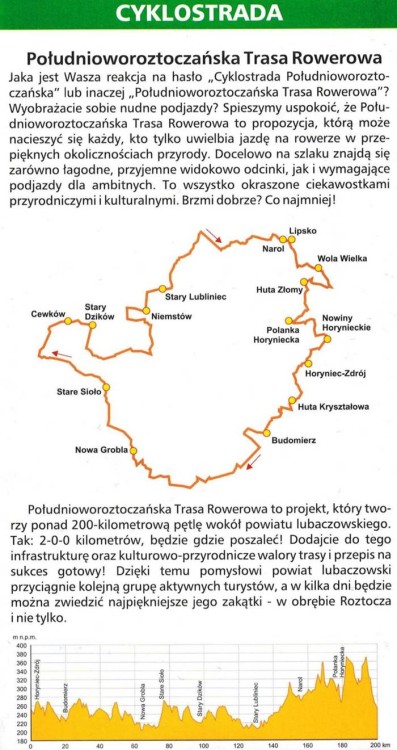 Powiat Lubaczowski 1:75 000. Mapa turystyczna. Informator - fragment 2