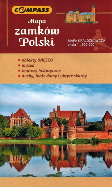 Polska. Mapa turystyczna zamków Polski wydawnictwa Compass. Okładka tył