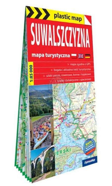 Suwalszczyzna 1:85 000. Foliowana mapa turystyczna wydawnictwa ExpressMap. Okładka 2