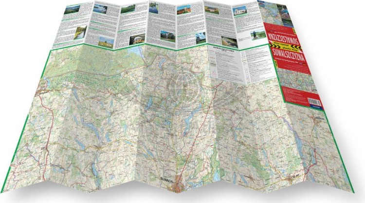 Suwalszczyzna 1:85 000. Foliowana mapa turystyczna wydawnictwa ExpressMap. Składanie mapy