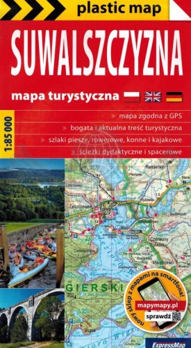 Suwalszczyzna 1:85 000. Foliowana mapa turystyczna wydawnictwa ExpressMap. Okładka