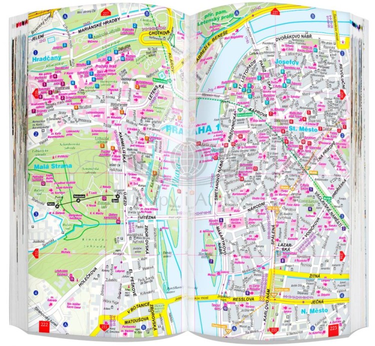 Praga 3 w 1. Przewodnik, atlas i laminowana mapa wydawnictwa ExpressMap. Atlas - przykładowe strony