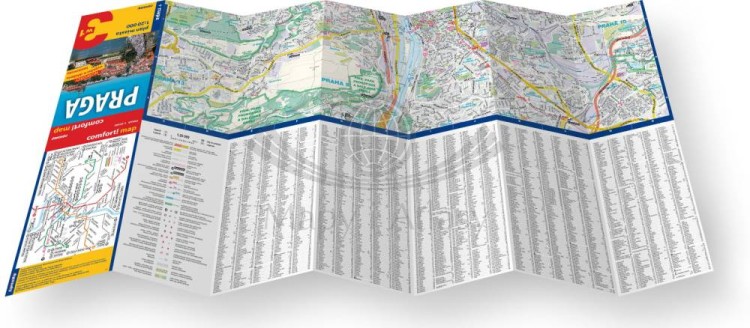 Praga 3 w 1. Przewodnik, atlas i laminowana mapa wydawnictwa ExpressMap. Składanie mapy