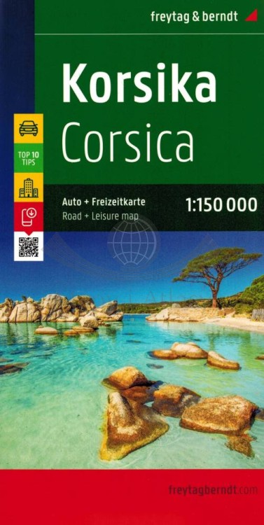 Korsyka 1:150 000. Mapa samochodowo-turystyczna wydawnictwa Freytag & Berndt. Okładka