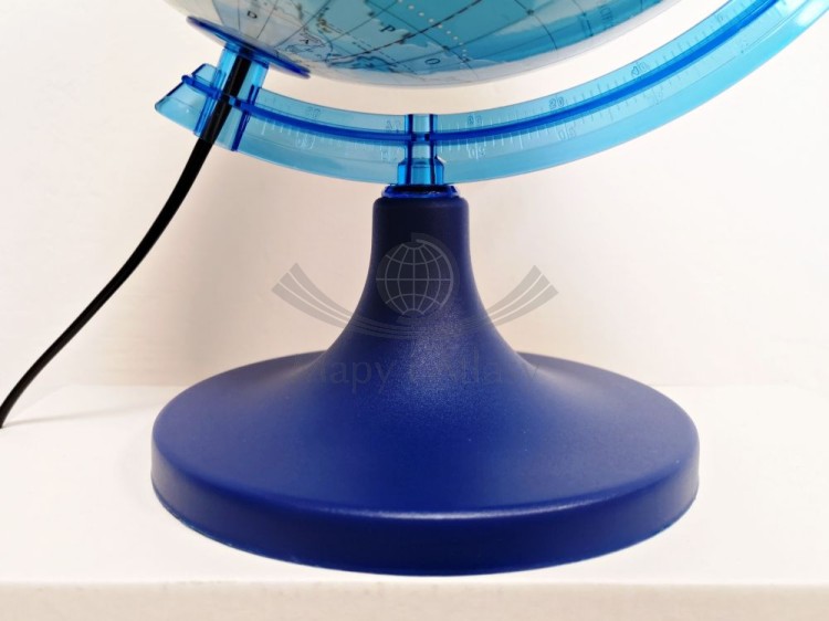 Globus fizyczny 25 cm. Podświetlany 3D. Podstawa