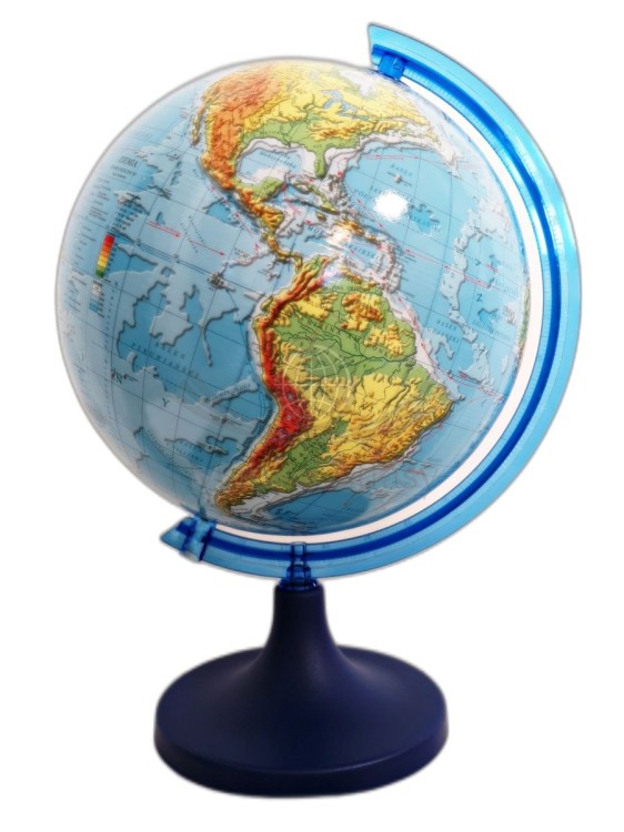 Globus fizyczny 25 cm. 3D