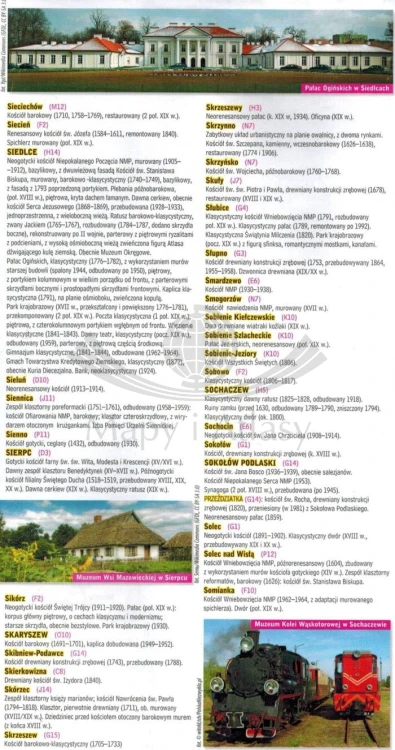 Województwo mazowieckie. Laminowana mapa samochodowo-turystyczna wydawnictwa Demart. Informator - fragment