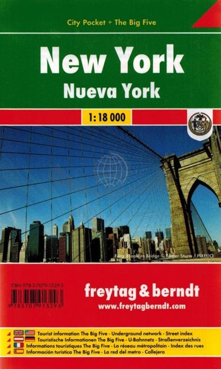 Nowy Jork / New York. Laminowana mapa / Plan miasta. Freytag & Berndt