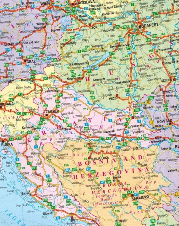 Europa 1:4 000 000. Mapa samochodowa wydawnictwa ExpressMap. Fragment 1