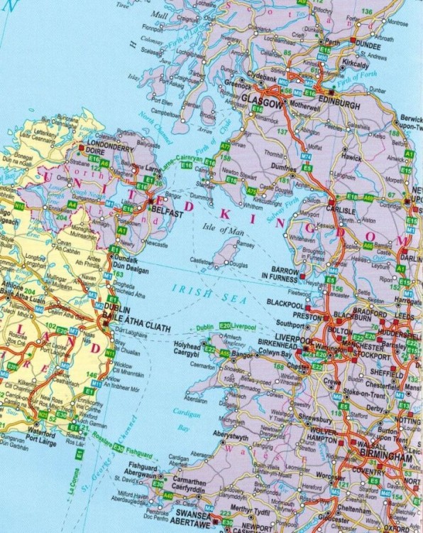 Europa 1:4 000 000. Mapa samochodowa wydawnictwa ExpressMap. Fragment 2