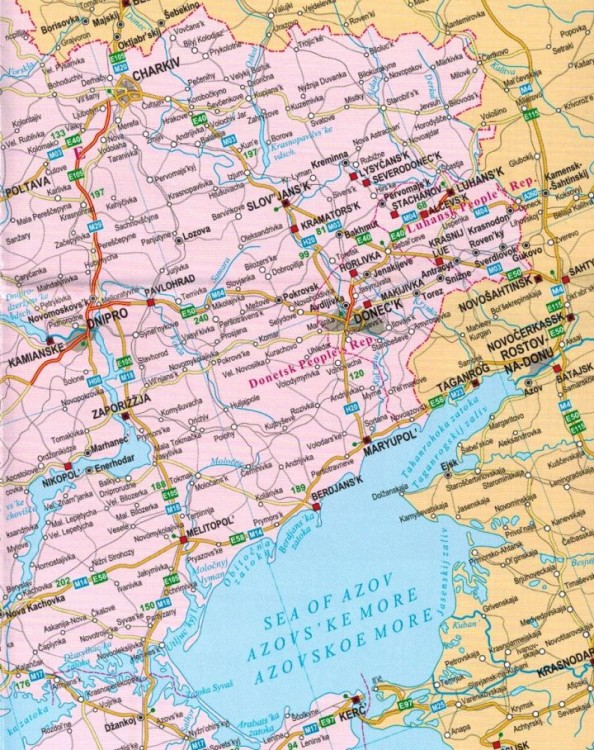 Europa 1:4 000 000. Mapa samochodowa wydawnictwa ExpressMap. Fragment 4