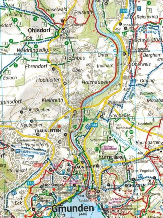Pyhrn-Priel, Nationalpark Kalkalpen. Mapa turystyczna WK 0081 wydawnictwa Freytag & Berndt. Fragment 1