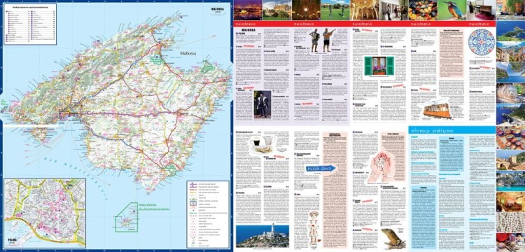 Majorka, Minorka, Ibiza. Laminowana mapa samochodowo-turystyczna + miniprzewodnik wydawnictwa ExpressMap. Strona druga