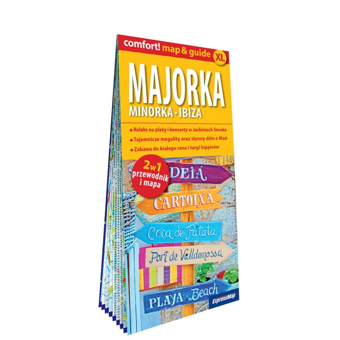 Majorka, Minorka, Ibiza. Laminowana mapa samochodowo-turystyczna + miniprzewodnik wydawnictwa ExpressMap. Okładka 2